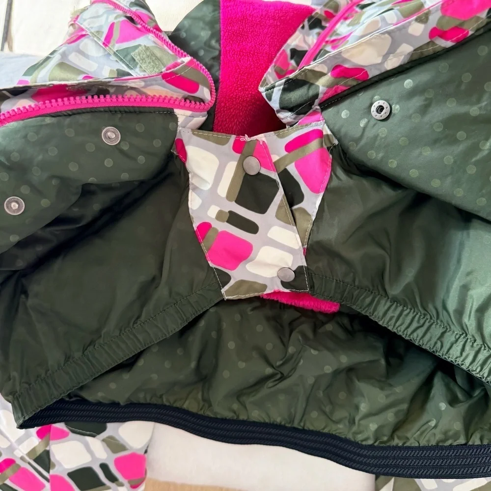 Columbia Kids Puffer Jacket - Pink, Green, and White